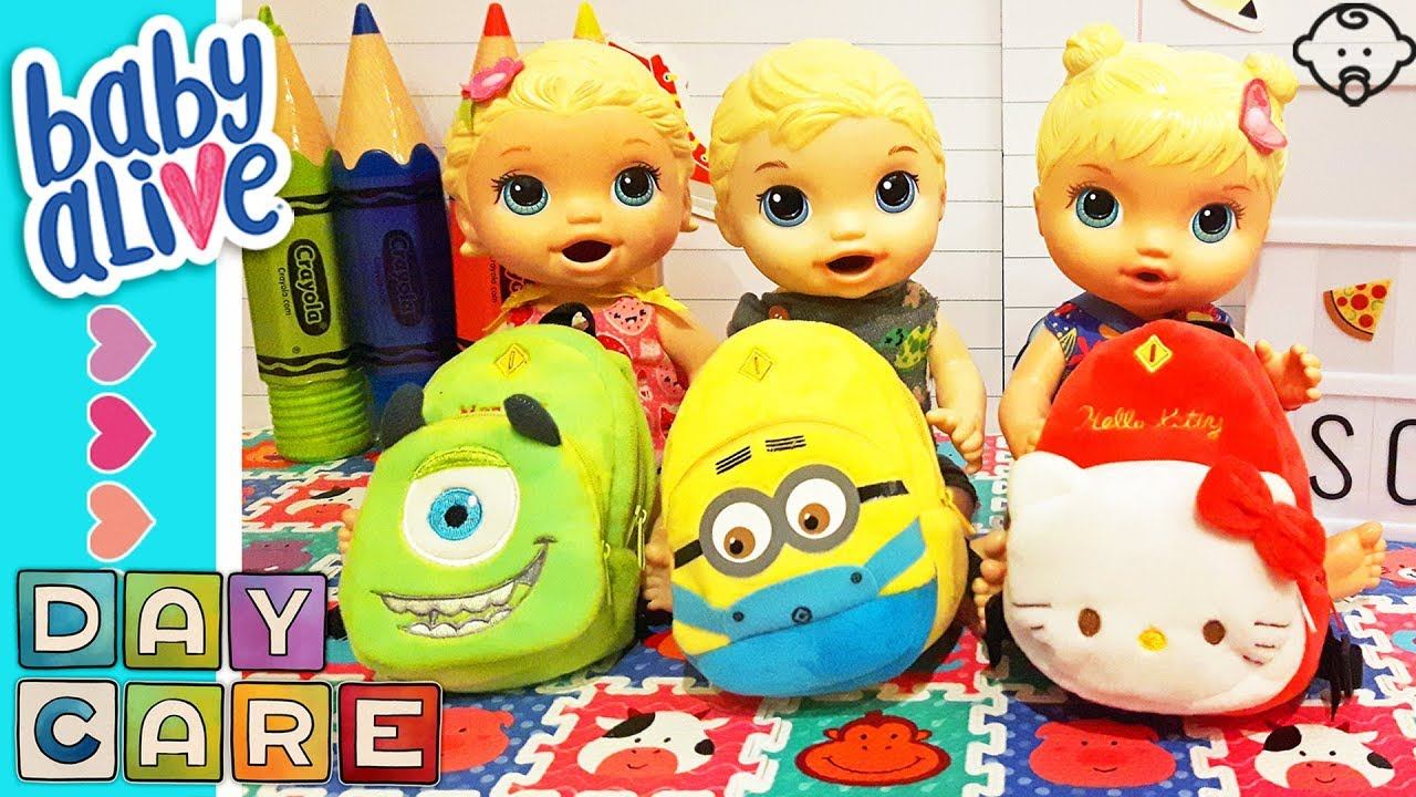 👶 Baby Alive Daycare! Back to School Routine! 🙈What's in the Backpacks? But Kitty doesn't listen! смотреть онлайн