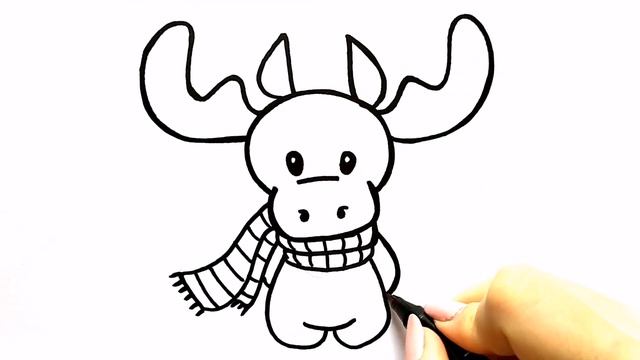Как нарисовать ОЛЕНЯ / Мультик раскраска ОЛЕНЬ / Нарисуй Ка смотреть онлайн