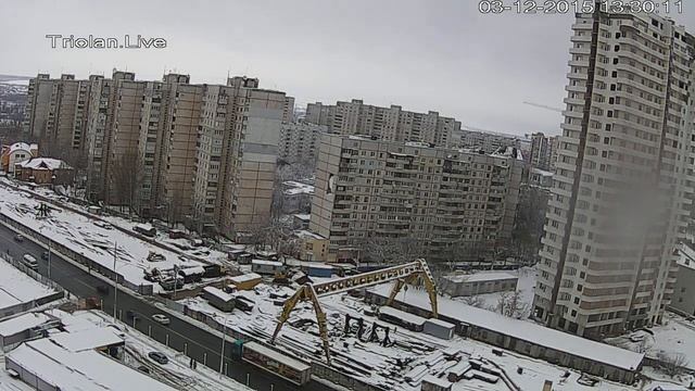 Triolan.Live - Харьков, строительство станции метро "Победа" (03-12-2015) смотреть онлайн