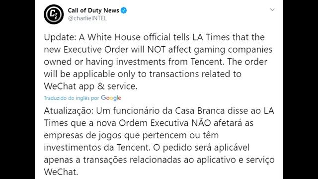 CALL OF DUTY MOBILE SERÁ BANIDO NOS ESTADOS UNIDOS? ENTENDA A VERDADEIRA HISTÓRIA! смотреть онлайн