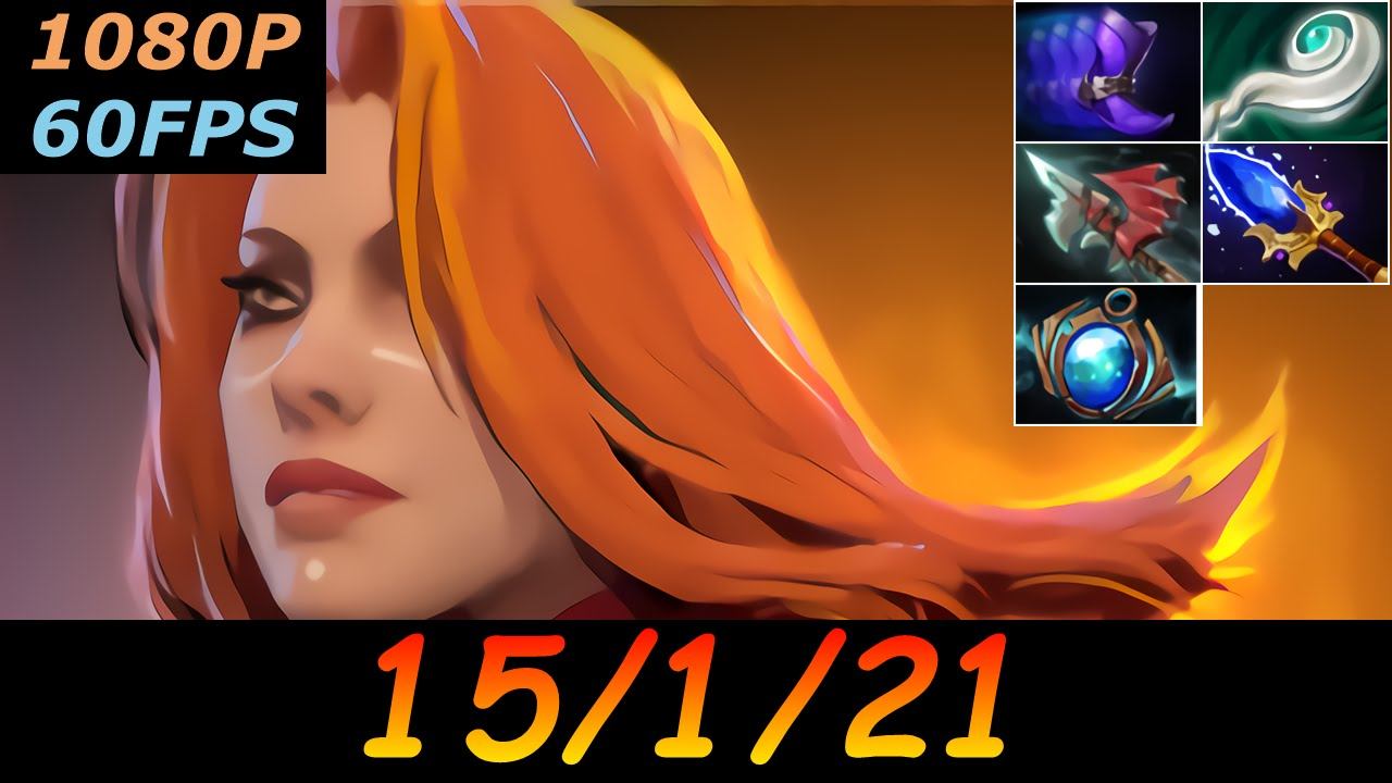 Dota 2 Lina Pro 15/1/21 (Kills/Deaths/Assists) Top MMR 588 GPM Ranked Full Gameplay смотреть онлайн