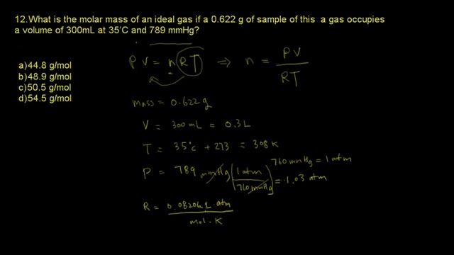 ACS Exam General Chemistry States of Matter Ch4 #12 смотреть онлайн