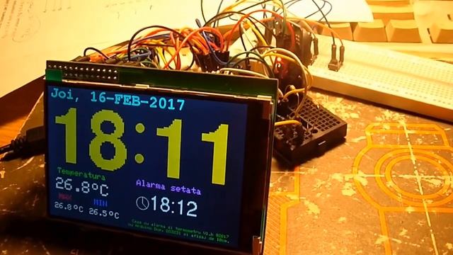 ceas si termometru cu Arduino Due pe afisaj de 3.95" (10cm) - 5 смотреть онлайн
