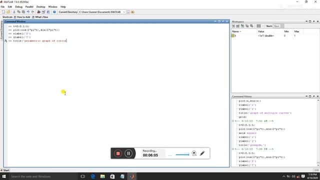 Parametric plots in MATLAB. ( Lecture#4 ) смотреть онлайн