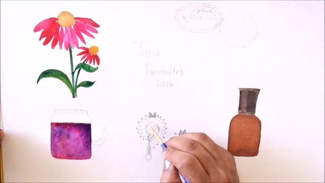 Watercolors, Staedtler fineliner and Sakura Pigma Micron pens JUNE FAVORITES 2016 SPEED PAINTING 2 смотреть онлайн