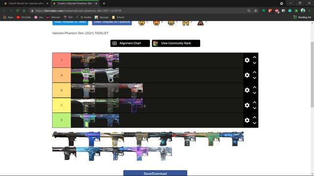 Valorant Phantom Skin Tier List