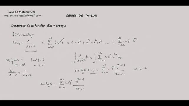 Series de Taylor. Desarrollo de la función arcotangente смотреть онлайн