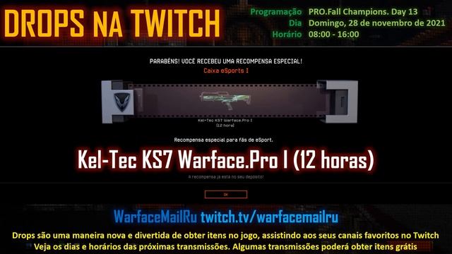 Warface - Drops na Twitch (Ganhei Kel-Tec KS7 Warface.Pro I) 12 horas смотреть онлайн