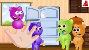 Mega Gummy Bear eat ice cream and doctor | special finger family nursery rhymes | Gummybearfun