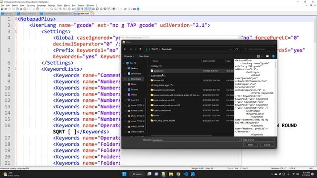 GCode Editor Syntax Highlighting in Notepad++ смотреть онлайн