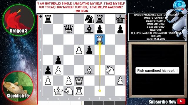 Brilliant attacks of Stockfish 15 !! Najdorf variation sicilian defense смотреть онлайн