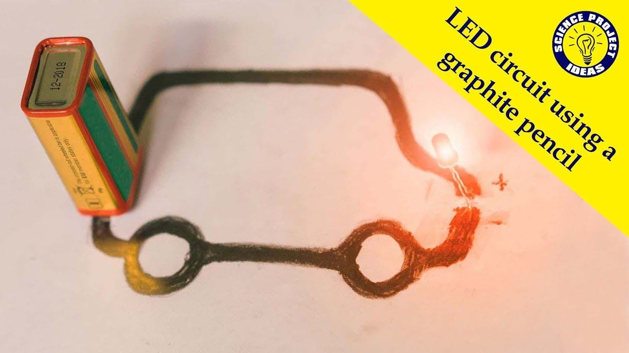 LED circuit using a graphite pencil - Science Project Ideas смотреть онлайн