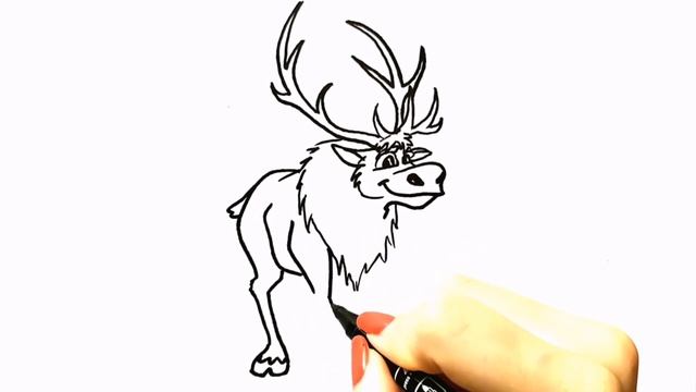 Как нарисовать СВЕНА ИЗ ХОЛОДНОГО СЕРДЦА / раскраска для детей / Нарисуй Ка смотреть онлайн