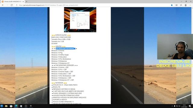 WINDOWS 10 SUPER 22H2 AIO COMPACTO OTIMIZADA | Gleison Lima смотреть онлайн
