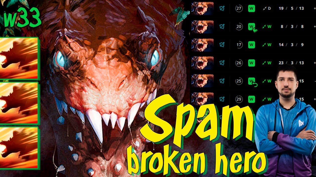w33 - spam Primal Beast - broken hero or professional player? смотреть онлайн