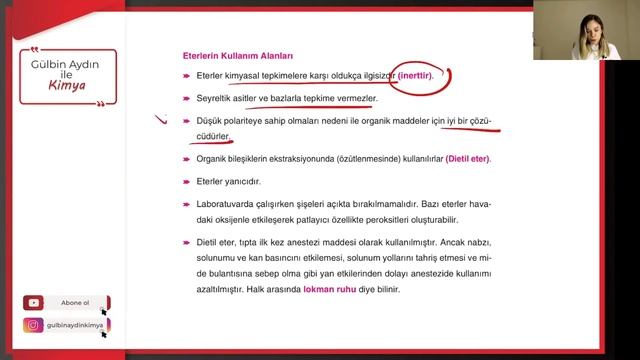 12.SINIF ORGANİK KİMYA ETERLER VE ÖZELLİKLERİ смотреть онлайн