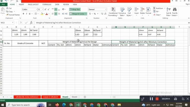 Daily Moisture Correction Sheet Ms Excel me Kese banaye Full Video смотреть онлайн