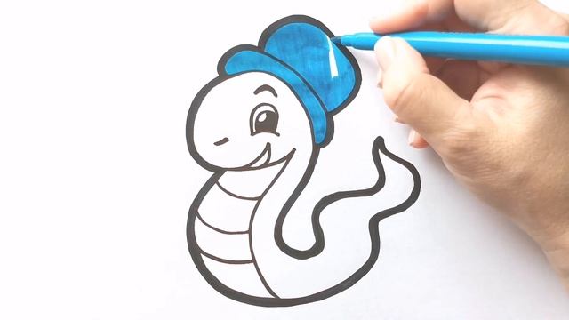 Как нарисовать УЖА / раскраска для детей / Нарисуй Ка смотреть онлайн