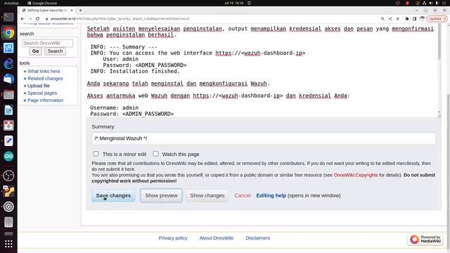 OWP 20230714 WAZUH instalasi смотреть онлайн