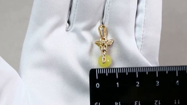 Подвеска из золочёного серебра Янтарная волна с янтарём Я823011п-ж смотреть онлайн