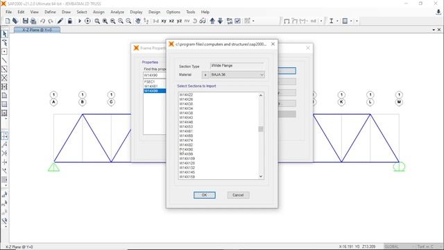 Design Dan Cek Kapasitas Jembatan Truss 2D (Belajar SAP2000 Pemula)