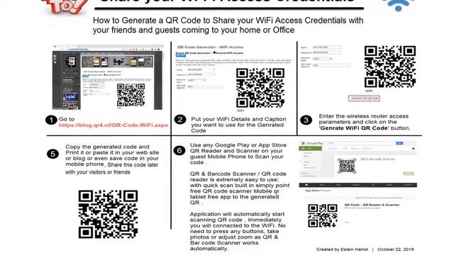 How to Share your WiFi Access Credentials using QR Code смотреть онлайн