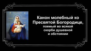 Канон молебный ко Пресвятой Богородице, поемый во всякой скорби душевной и обстоянии.