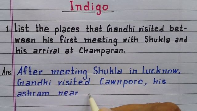 List the places that Gandhi visited between his first meeting with Shukla and his arrival | Indigo смотреть онлайн