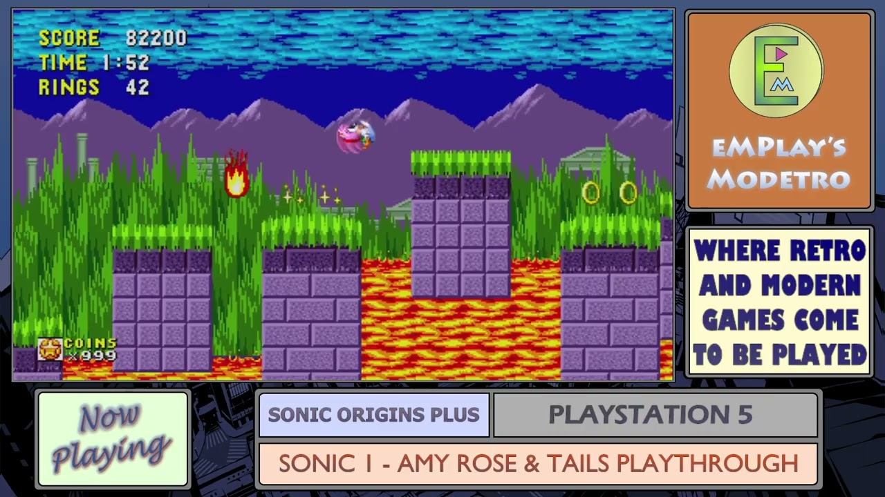 Sonic Origins Plus - PS5 - Sonic 1 - Amy And Tails Playthrough - #5 - Marble Zone : Act 2 смотреть онлайн