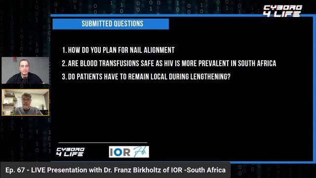 Limb Lengthening LIVE - Episode 67 - LIVE Presentation w/ Dr. Franz Birkholtz - South Africa смотреть онлайн