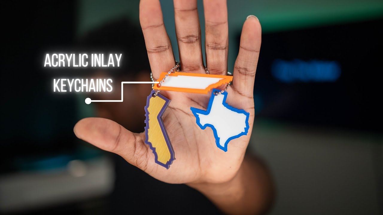 Laser Cut Acrylic Keychain | Inlay | Glowforge смотреть онлайн