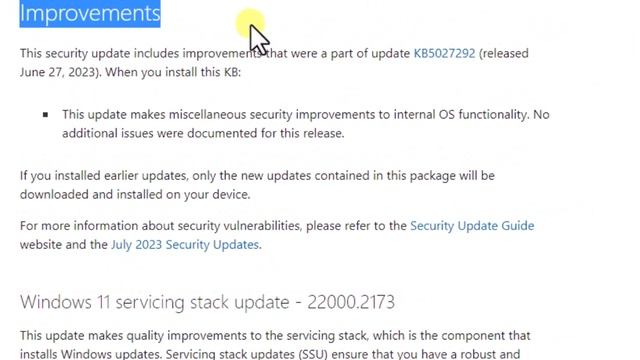 July 11, 2023 — Windows 11 — KB5028182 OS Build 22000.2176 смотреть онлайн