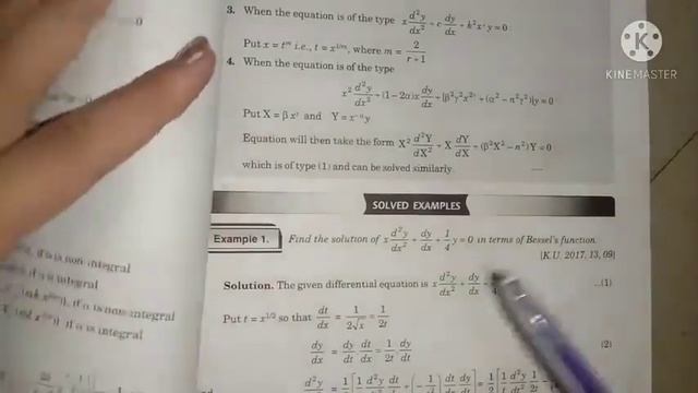 Example 1|Equations reducible to Bessel's equation| chapter 2 смотреть онлайн