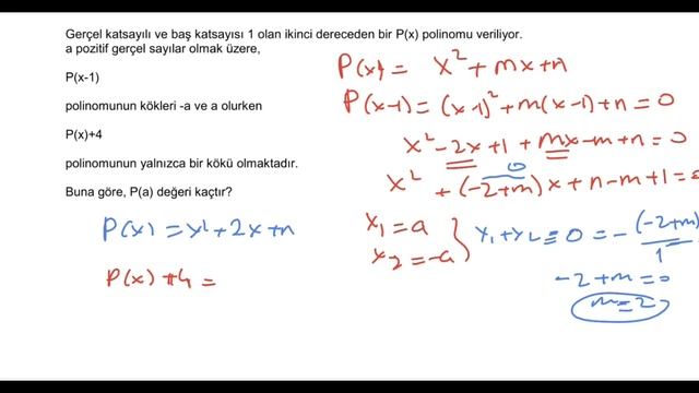 2023 AYT Hazirlik - Polinom ve ikinci derece denklem (Soru Çözümlü Anlatım) смотреть онлайн