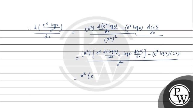 Differentiate the following functions with respect to \( x \) \[ \frac{e^{x} \log x}{x^{2}} \] смотреть онлайн