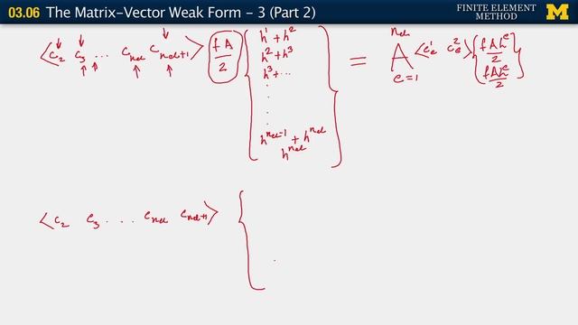 03.06. The Matrix-Vector Weak Form - III (Part 2) смотреть онлайн