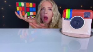 ASMR Конфетная маска для лица, Торт в виде бутылки вина, Ковбойский торт, Желейный шприц-шутер, Торт