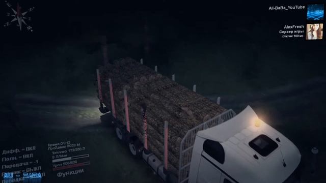 Прохождение карты "Суровая Россия" с AlexFresh - SpinTires #3 смотреть онлайн