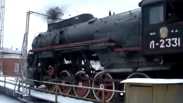 Паровоз Л-2331 на манёврах в депо Подмосковная