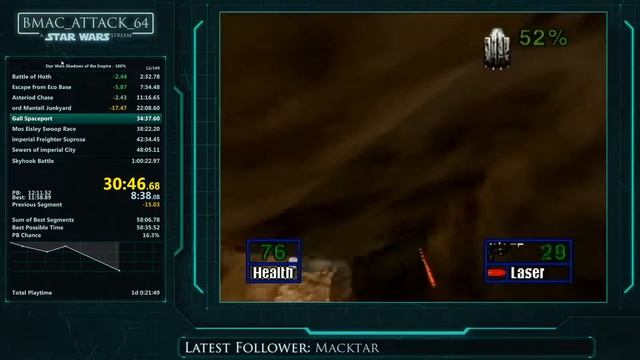 Star Wars: Shadows of the Empire N64 100% 59:39 World Record Speedrun смотреть онлайн