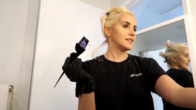 { Mermaid Hair } Bleaching my hair & doing a pastel pink, purple and blue color melt! смотреть онлайн