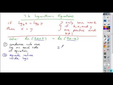 7 6alg2 solve log eq смотреть онлайн