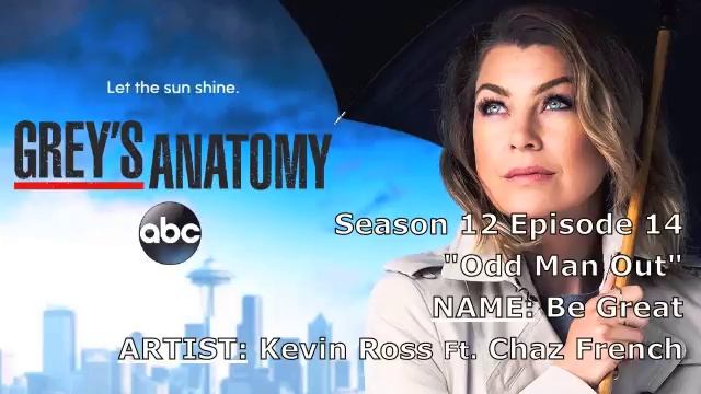Grey's Anatomy Soundtrack - "Be Great" (feat. Chaz French) by Kevin Ross (12x14) смотреть онлайн