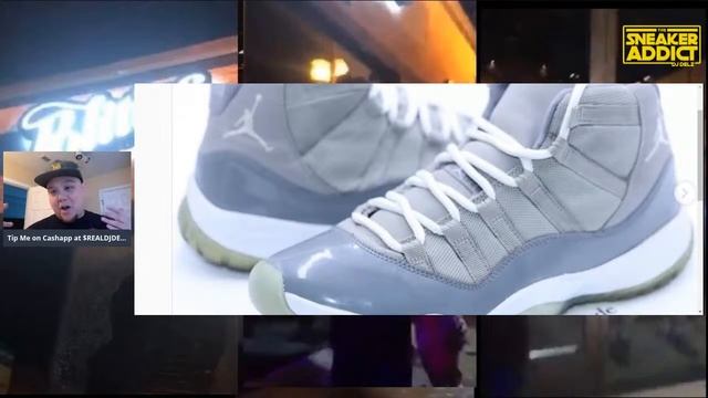 Air Jordan 11 Cool Grey Mesh Sample Sneaker Detailed Look VS Jason Tatum Pair VS Retro смотреть онлайн