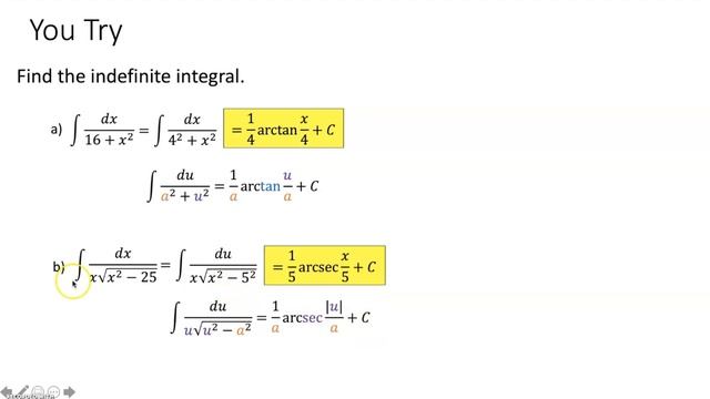Calculus: Integrals Involving Inverse Trig Functions (4.7) смотреть онлайн