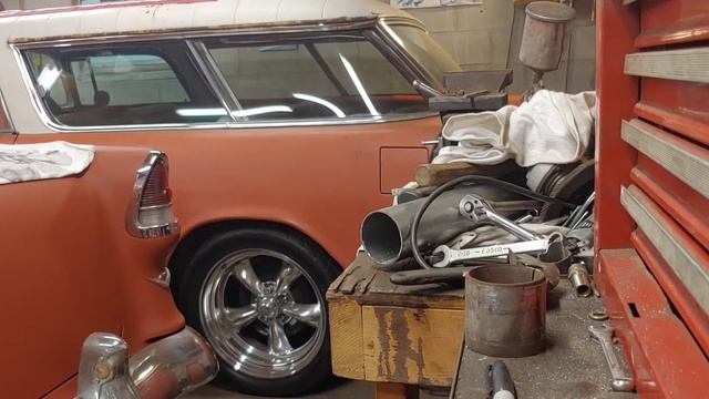 1955 Chevrolet Nomad 40 series flowmaster sound! смотреть онлайн