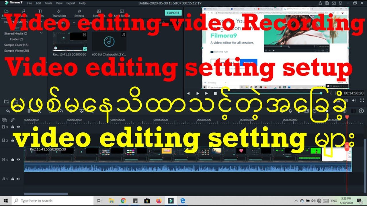 Filmora9 Complete Video Editing Tutorial For Beginners - 2020. myanmar смотреть онлайн