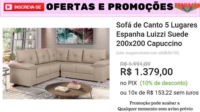 MAGAZINE LUIZA - OFERTAS Da SEMANA [PREÇO BAIXO] Sofá, Jogo De Sofá, Sofá De Canto BARATO
