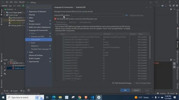 android SDK Location not found error - How to download android sdk - android studio