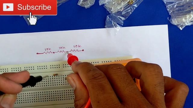 Series and Parallel circuit on breadboard in hindi। How to check resister series & parallel circuit смотреть онлайн
